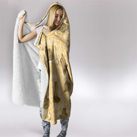 Yellow Palaka Hawaii Cowboy Hooded Blanket Puakenikeni Lei Paniolo Papale Seamless Vibes - Polynesian Pride