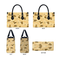 Yellow Palaka Hawaii Cowboy Leather Bag Puakenikeni Lei Paniolo Papale Seamless Vibes - Polynesian Pride