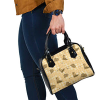 Yellow Palaka Hawaii Cowboy Shoulder Handbag Puakenikeni Lei Paniolo Papale Seamless Vibes - Polynesian Pride