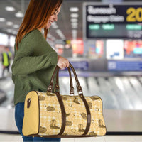 Yellow Palaka Hawaii Cowboy Travel Bag Puakenikeni Lei Paniolo Papale Seamless Vibes - Polynesian Pride
