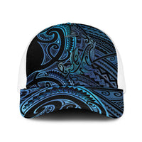 New Zealand Hammerhead Shark Baseball Net Cap Maori Haehae Mangopare Galaxy - Polynesian Pride