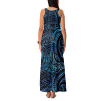 New Zealand Hammerhead Shark Family Matching Tank Maxi Dress and Hawaiian Shirt Maori Haehae Mangopare Galaxy LT14 - Polynesian Pride