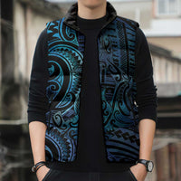 New Zealand Hammerhead Shark Sleeveless Puffer Jacket Maori Haehae Mangopare Galaxy - Polynesian Pride