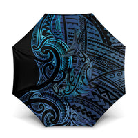 New Zealand Hammerhead Shark Umbrella Maori Haehae Mangopare Galaxy LT14 One Size Folded 11.42 inch Opened Diameter 37.4 inch Blue - Polynesian Pride