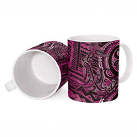 New Zealand Hammerhead Shark Ceramic Mug Maori Haehae Mangopare Pink - Polynesian Pride