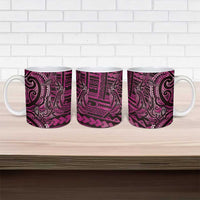 New Zealand Hammerhead Shark Ceramic Mug Maori Haehae Mangopare Pink - Polynesian Pride