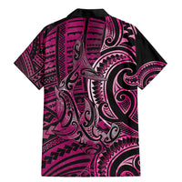 New Zealand Hammerhead Shark Family Matching Mermaid Dress and Hawaiian Shirt Maori Haehae Mangopare Pink LT14 - Polynesian Pride