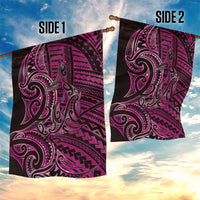New Zealand Hammerhead Shark Garden Flag Maori Haehae Mangopare Pink - Polynesian Pride