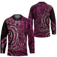 New Zealand Hammerhead Shark Hockey Jersey Maori Haehae Mangopare Pink - Polynesian Pride