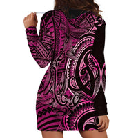 New Zealand Hammerhead Shark Hoodie Dress Maori Haehae Mangopare Pink LT14 - Polynesian Pride