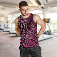 New Zealand Hammerhead Shark Men Tank Top Maori Haehae Mangopare Pink - Polynesian Pride