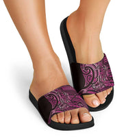 New Zealand Hammerhead Shark Slide Sandals Maori Haehae Mangopare Pink - Polynesian Pride