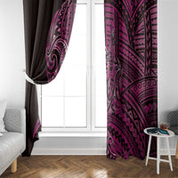 New Zealand Hammerhead Shark Window Curtain Maori Haehae Mangopare Pink - Polynesian Pride