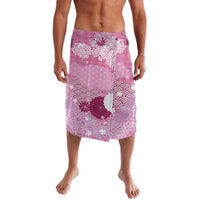 Pink Palaka Japanese Patterns Lavalava Asanoha Seigaiha Sakura Motif LT14 Pink - Polynesian Pride