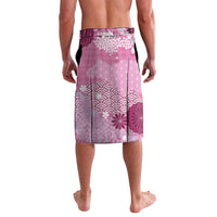 Pink Palaka Japanese Patterns Lavalava Asanoha Seigaiha Sakura Motif LT14 - Polynesian Pride