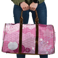 Pink Palaka Japanese Patterns Travel Bag Asanoha Seigaiha Sakura Motif LT14 Pink - Polynesian Pride