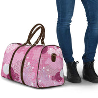 Pink Palaka Japanese Patterns Travel Bag Asanoha Seigaiha Sakura Motif LT14 - Polynesian Pride