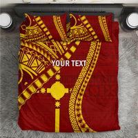 Personalised Fiji Rotuma Bedding Set Fijian Tapa Pattern LT14 Maroon - Polynesian Pride