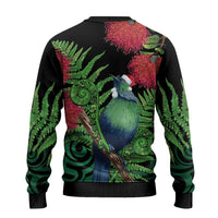New Zealand Tui Bird Christmas Ugly Christmas Sweater Maori Fern Mix Pohotukawa LT14 - Polynesian Pride