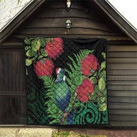New Zealand Tui Bird Christmas Quilt Maori Fern Mix Pohotukawa LT14 - Polynesian Pride