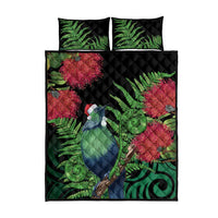 New Zealand Tui Bird Christmas Quilt Bed Set Maori Fern Mix Pohotukawa LT14 - Polynesian Pride