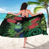 New Zealand Tui Bird Christmas Sarong Maori Fern Mix Pohotukawa LT14 - Polynesian Pride