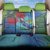 New Zealand Takahe Christmas Back Car Seat Cover Maori Fern Mix Pohotukawa LT14 One Size Blue - Polynesian Pride