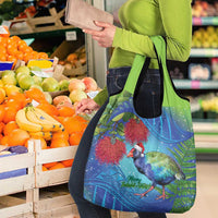 New Zealand Takahe Christmas Grocery Bag Maori Fern Mix Pohotukawa LT14 - Polynesian Pride