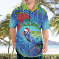 New Zealand Takahe Christmas Hawaiian Shirt Maori Fern Mix Pohotukawa LT14 - Polynesian Pride