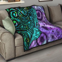 New Zealand Paua Shell With Australia Opal Unique Combine Quilt LT14 - Polynesian Pride