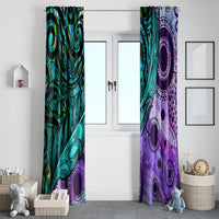 New Zealand Paua Shell With Australia Opal Unique Combine Window Curtain LT14 - Polynesian Pride