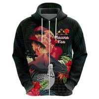 Hawaii Mauna Kea Zip Hoodie White Mountain With Nene Tropical Vibes LT14 - Polynesian Pride