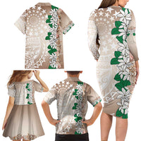 Cook Islands Tiare Maori With Conch Shell Family Matching Long Sleeve Bodycon Dress and Hawaiian Shirt 2025 Pasifika Polynesian Tattoo LT14 - Polynesian Pride
