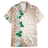 Cook Islands Tiare Maori With Conch Shell Family Matching Mermaid Dress and Hawaiian Shirt 2025 Pasifika Polynesian Tattoo LT14 Dad's Shirt - Short Sleeve Brown - Polynesian Pride