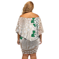 Cook Islands Tiare Maori With Conch Shell Family Matching Off Shoulder Short Dress and Hawaiian Shirt 2025 Pasifika Polynesian Tattoo LT14 - Polynesian Pride