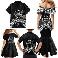 Kia Orana Cook Islands Family Matching Mermaid Dress and Hawaiian Shirt 2025 Pasifika Polynesian Turtle Black Color LT14 - Polynesian Pride