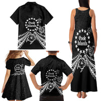 Kia Orana Cook Islands Family Matching Tank Maxi Dress and Hawaiian Shirt 2025 Pasifika Polynesian Turtle Black Color LT14 - Polynesian Pride