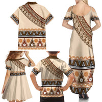 Bula Fiji Family Matching Summer Maxi Dress and Hawaiian Shirt 2025 Pasifika Traditional Fijian Masi LT14 - Polynesian Pride