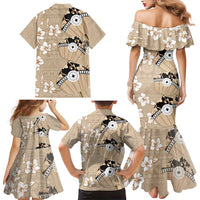 Bula Fiji Iri Buli Family Matching Mermaid Dress and Hawaiian Shirt Woven Fan With Fijian Tapa LT14 - Polynesian Pride