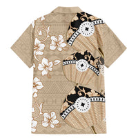 Bula Fiji Iri Buli Family Matching Mermaid Dress and Hawaiian Shirt Woven Fan With Fijian Tapa LT14 - Polynesian Pride