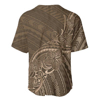 Brown Polynesia Plumeria Tattoo Baseball Jersey