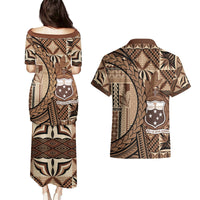 Samoa Siapo Couples Matching Puletasi and Hawaiian Shirt Happy Independence Day Vintage Vibes LT14 - Polynesian Pride