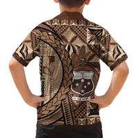 Samoa Siapo Family Matching Long Sleeve Bodycon Dress and Hawaiian Shirt Happy Independence Day Vintage Vibes LT14 - Polynesian Pride