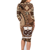 Samoa Siapo Family Matching Long Sleeve Bodycon Dress and Hawaiian Shirt Happy Independence Day Vintage Vibes LT14 - Polynesian Pride