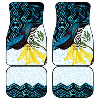New Zealand Silver Fern Tui Bird Car Mats Maori Kowhai Paua Shell Taniko Motifs LT14 - Polynesian Pride