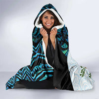 New Zealand Silver Fern Tui Bird Hooded Blanket Maori Kowhai Paua Shell Taniko Motifs LT14 - Polynesian Pride