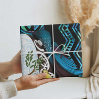 New Zealand Silver Fern Tui Bird Wrapping Paper Maori Kowhai Paua Shell Taniko Motifs LT14 - Polynesian Pride