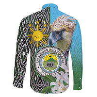 Cotabato Philippines Province Family Matching Summer Maxi Dress and Hawaiian Shirt Filipino Eagle Sampaguita Tinalak Pattern