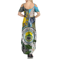 Cotabato Philippines Province Family Matching Summer Maxi Dress and Hawaiian Shirt Filipino Eagle Sampaguita Tinalak Pattern