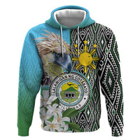 Cotabato Philippines Province Zip Hoodie Filipino Eagle Sampaguita Tinalak Pattern